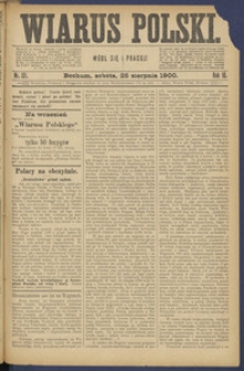 Wiarus Polski. 1900.08.25 R.10 Nr101 + dodatek