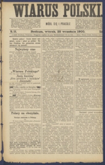 Wiarus Polski. 1900.09.25 R.10 Nr114 + dodatek