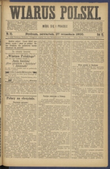Wiarus Polski. 1900.09.27 R.10 Nr115