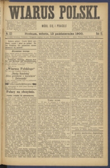 Wiarus Polski. 1900.10.13 R.10 Nr122 + dodatek