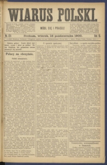 Wiarus Polski. 1900.10.16 R.10 Nr123 + dodatek