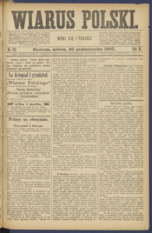 Wiarus Polski. 1900.10.20 R.10 Nr125 + dodatek