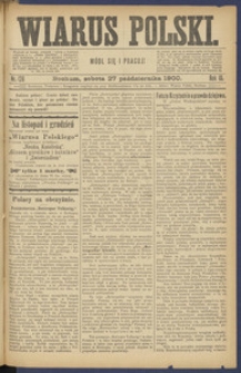 Wiarus Polski. 1900.10.27 R.10 Nr128 + dodatek