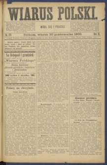 Wiarus Polski. 1900.10.30 R.10 Nr129 + dodatek