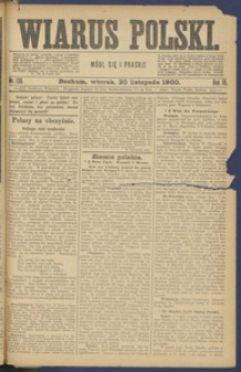 Wiarus Polski. 1900.11.20 R.10 Nr138 + dodatek