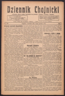 Dziennik Chojnicki : codzienne pismo polsko-katolickie połączone z Orędownikiem Powiatowym Starostwa Chojnickiego 1921.12.15 R.1 Nr288