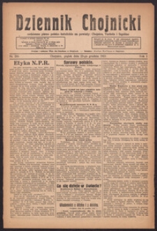 Dziennik Chojnicki : codzienne pismo polsko-katolickie połączone z Orędownikiem Powiatowym Starostwa Chojnickiego 1921.12.23 R.1 Nr295