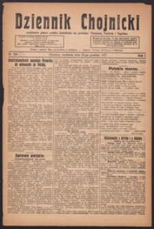 Dziennik Chojnicki : codzienne pismo polsko-katolickie połączone z Orędownikiem Powiatowym Starostwa Chojnickiego 1921.12.25 R.1 Nr297