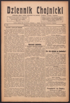 Dziennik Chojnicki : codzienne pismo polsko-katolickie połączone z Orędownikiem Powiatowym Starostwa Chojnickiego 1921.07.06 R.1 Nr151