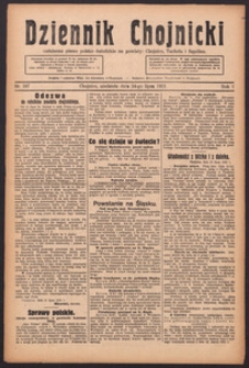 Dziennik Chojnicki : codzienne pismo polsko-katolickie połączone z Orędownikiem Powiatowym Starostwa Chojnickiego 1921.07.24 R.1 Nr167