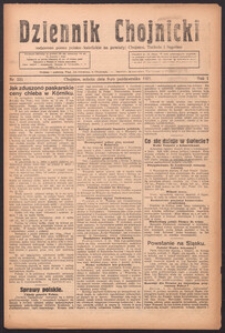 Dziennik Chojnicki : codzienne pismo polsko-katolickie połączone z Orędownikiem Powiatowym Starostwa Chojnickiego 1921.10.08 R.1 Nr231