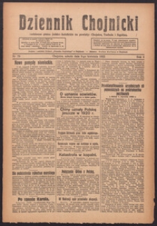 Dziennik Chojnicki : codzienne pismo polsko-katolickie połączone z Orędownikiem Powiatowym Starostwa Chojnickiego 1922.04.08 R.2 Nr79