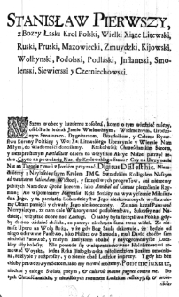 [Uniwersał oznajmujący pogoń za Augustem II do Saksonii.]