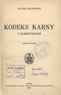 Kodeks karny z komentarzem