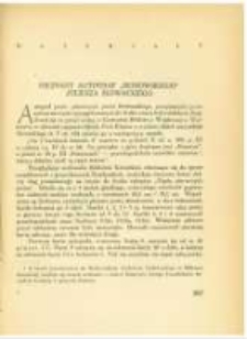 Nieznany autograf "Beniowskiego" Juliusza Słowackiego. Pamiętnik Biblioteki Kórnickiej Z. 3.