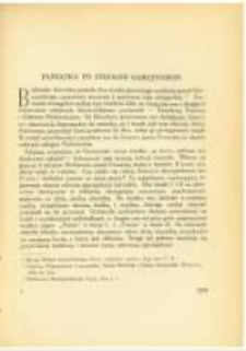 Pamiątka po Stefanie Garczyńskim. Pamiętnik Biblioteki Kórnickiej Z. 3.