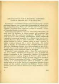 Sprawozdanie z prac w Bibliotece Kórnickiej za okres od 22 stycznia 1945 r. do 30 czerwca 1945 r. Pamiętnik Biblioteki Kórnickiej Z. 3.