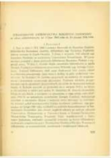Sprawozdanie kierownictwa Biblioteki Kórnickiej za okres administracyjny od 1 lipca 1945 roku do 30 czerwca 1946 roku. Pamiętnik Biblioteki Kórnickiej Z. 3.