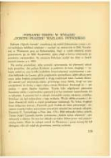 Poprawki tekstu w wydaniu "Ogrodu fraszek" Wacława Potockiego. Pamiętnik Biblioteki Kórnickiej Z. 4.