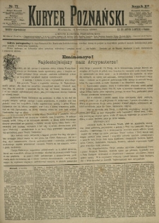 Kurier Poznański 1886.04.04 R.15 nr77