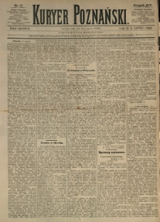 Kurier Poznański 1885.01.22 R.14 nr17
