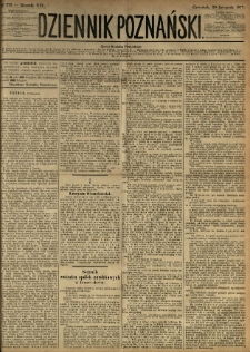 Dziennik Poznański 1877.11.29 R.19 nr273