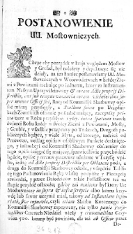 Postanowienie UU. Mostowniczych